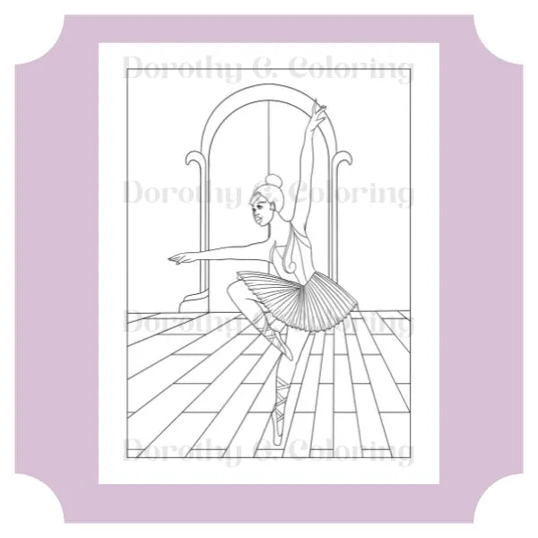 Black Girl Magic Ballerina Coloring Page Dorothy Gilbert