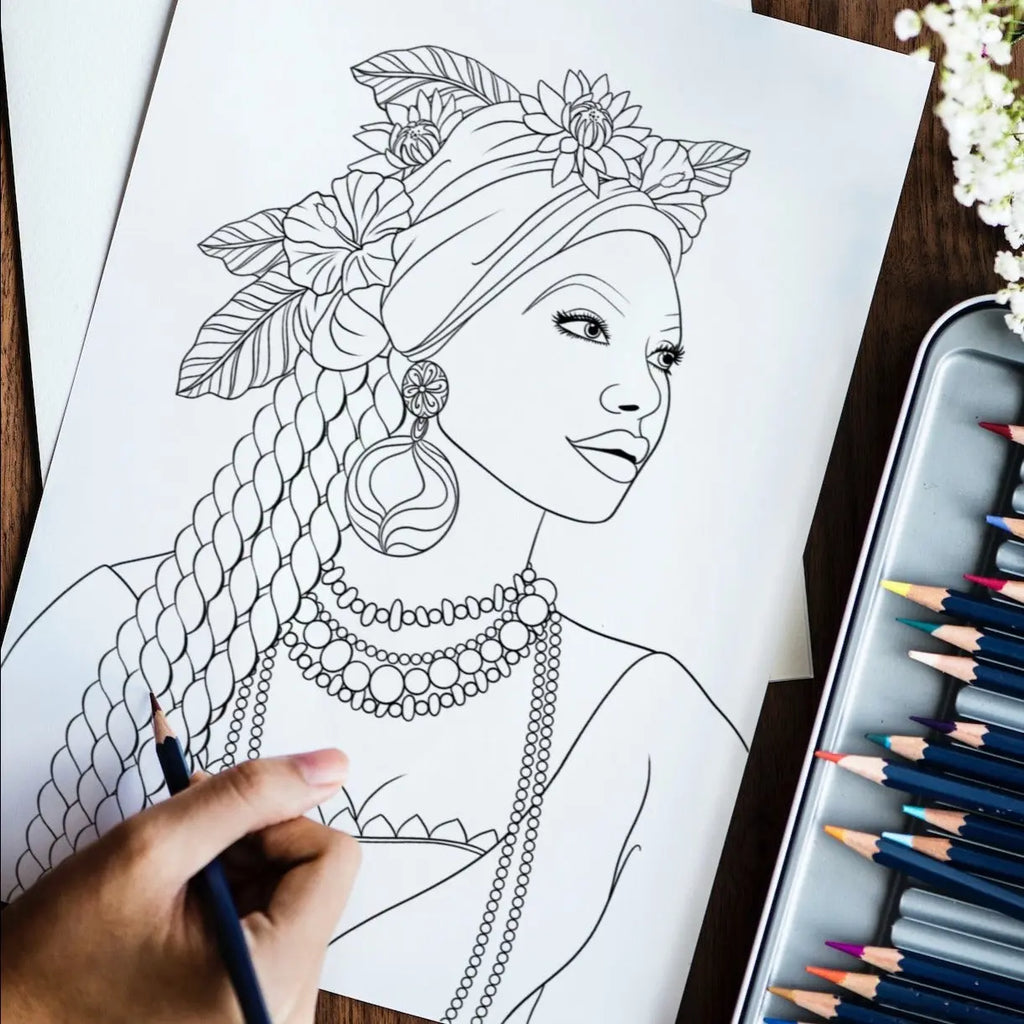 Black Girl Magic Coloring Pages for Adults