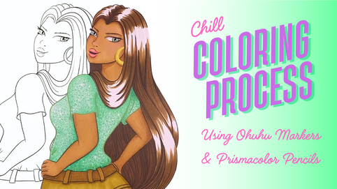 Cool Chick Vibes Coloring Timelapse