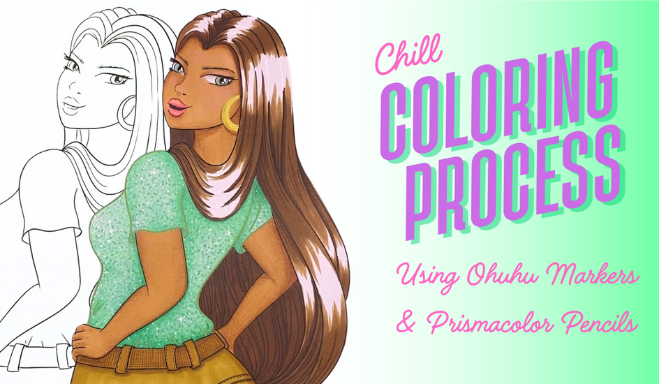 Cool Chick Vibes Coloring Timelapse
