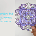 Purple Summer Mandala - Color with me