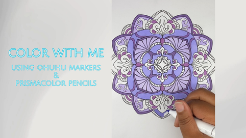 Purple Summer Mandala - Color with me