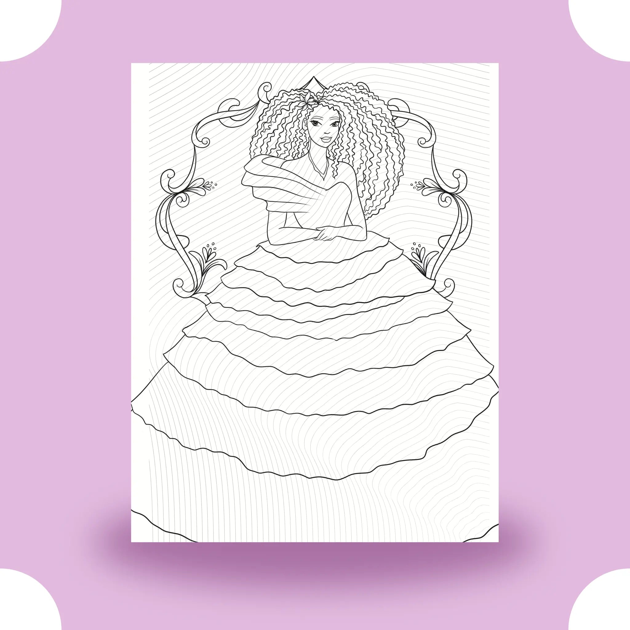 Beautiful Black Princess Coloring Page Dorothy Gilbert