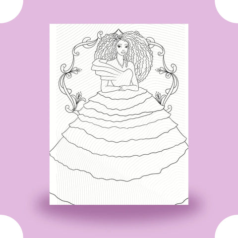 Beautiful Black Princess Coloring Page Dorothy Gilbert