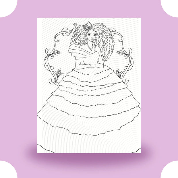 Beautiful Black Princess Coloring Page Dorothy Gilbert