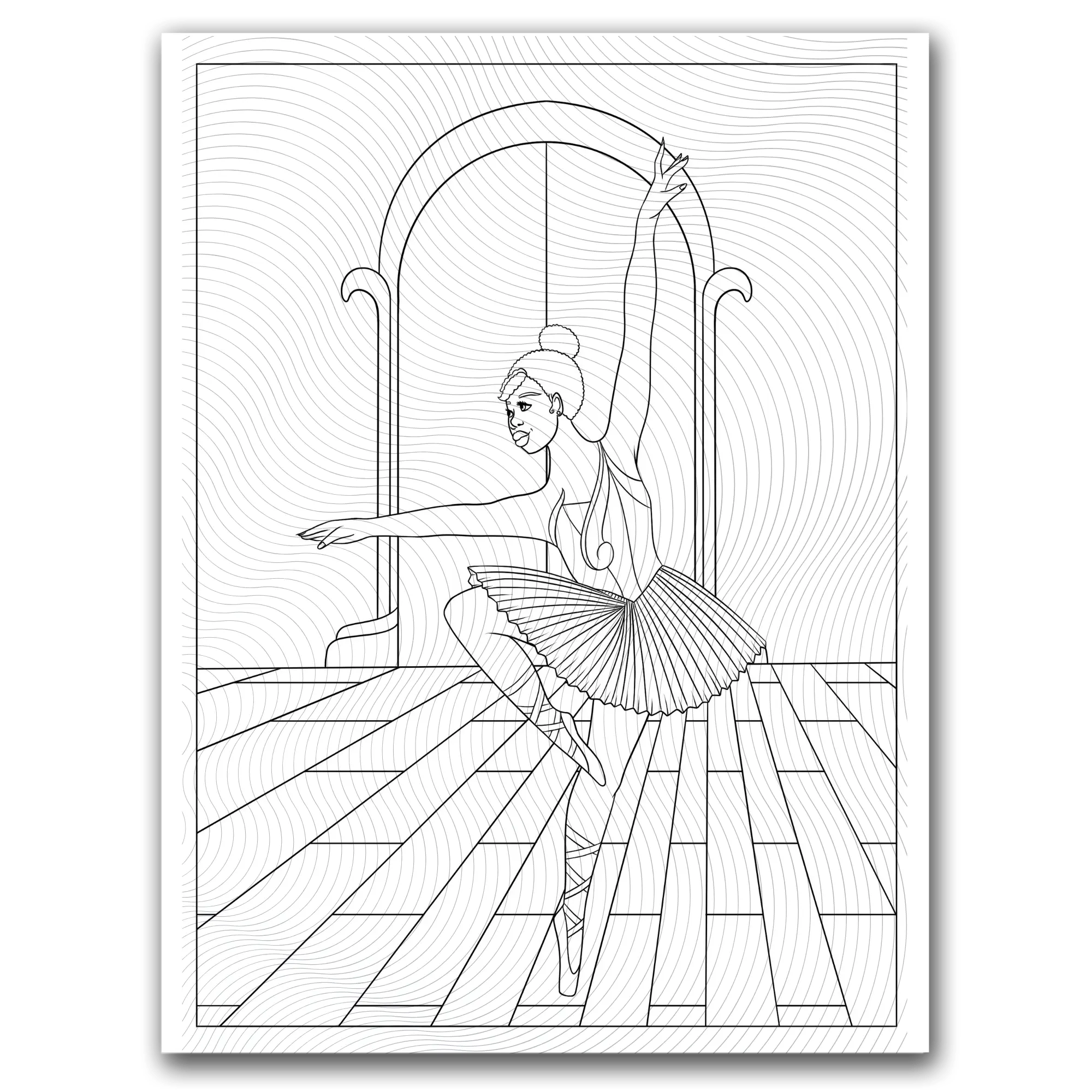 Black Ballerina Coloring Page Dorothy Gilbert