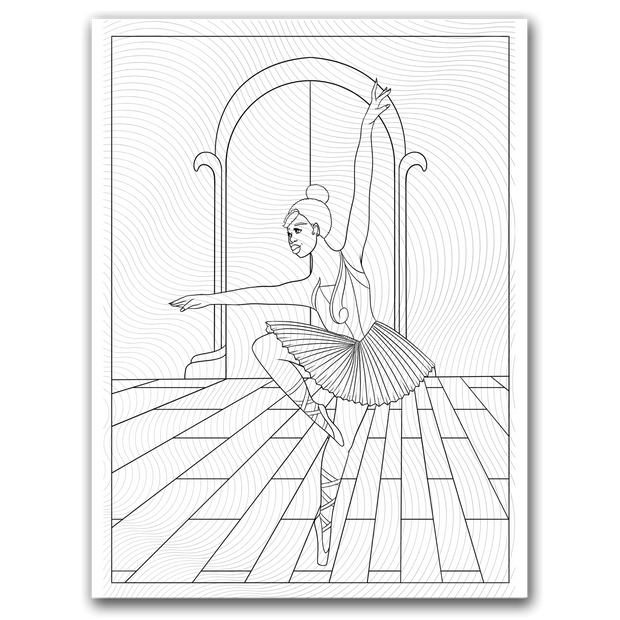 Black Ballerina Coloring Page Dorothy Gilbert