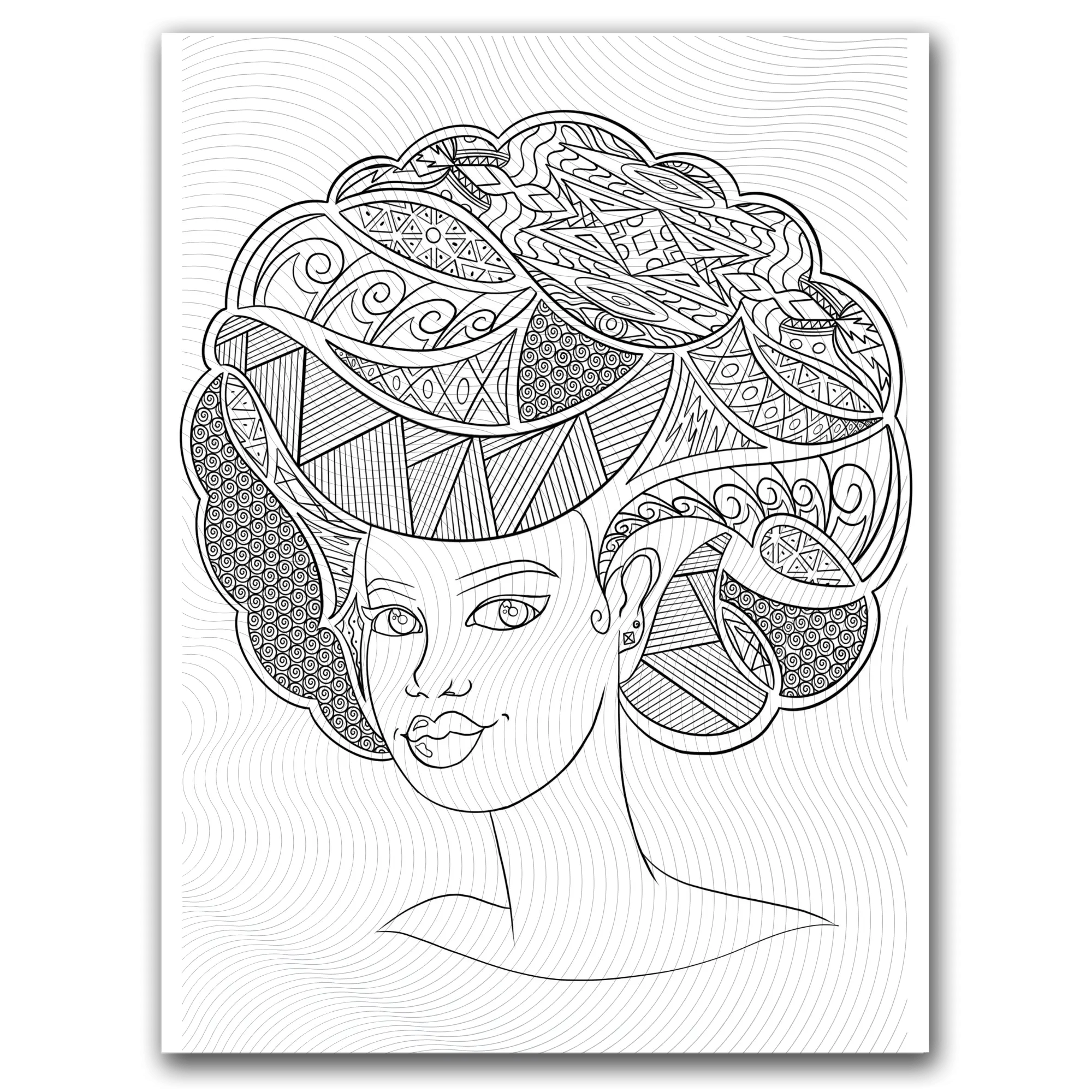 Black Girl Afro Coloring Page Dorothy Gilbert