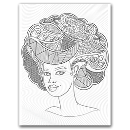 Black Girl Afro Coloring Page Dorothy Gilbert