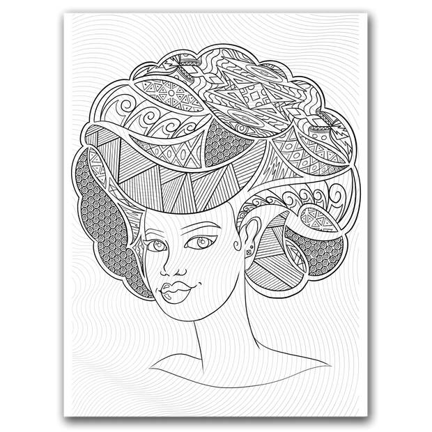 Black Girl Afro Coloring Page Dorothy Gilbert
