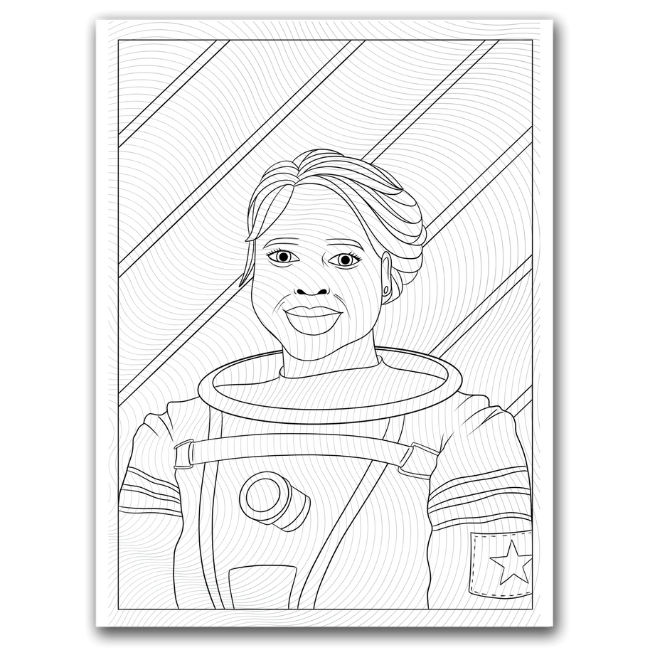 Black Girl Astronaut Coloring Page Dorothy Gilbert