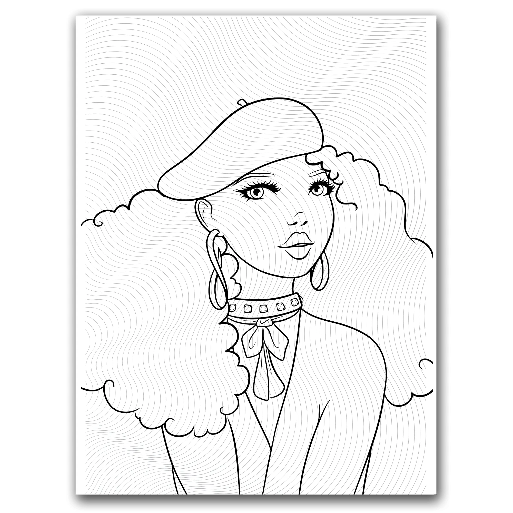 Black Girl French Aesthetic Coloring Page Dorothy G. Coloring
