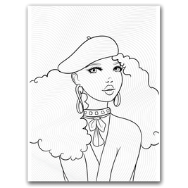 Black Girl French Aesthetic Coloring Page Dorothy G. Coloring