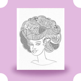 Black Girl Magic Afro Pattern Coloring Page Dorothy Gilbert