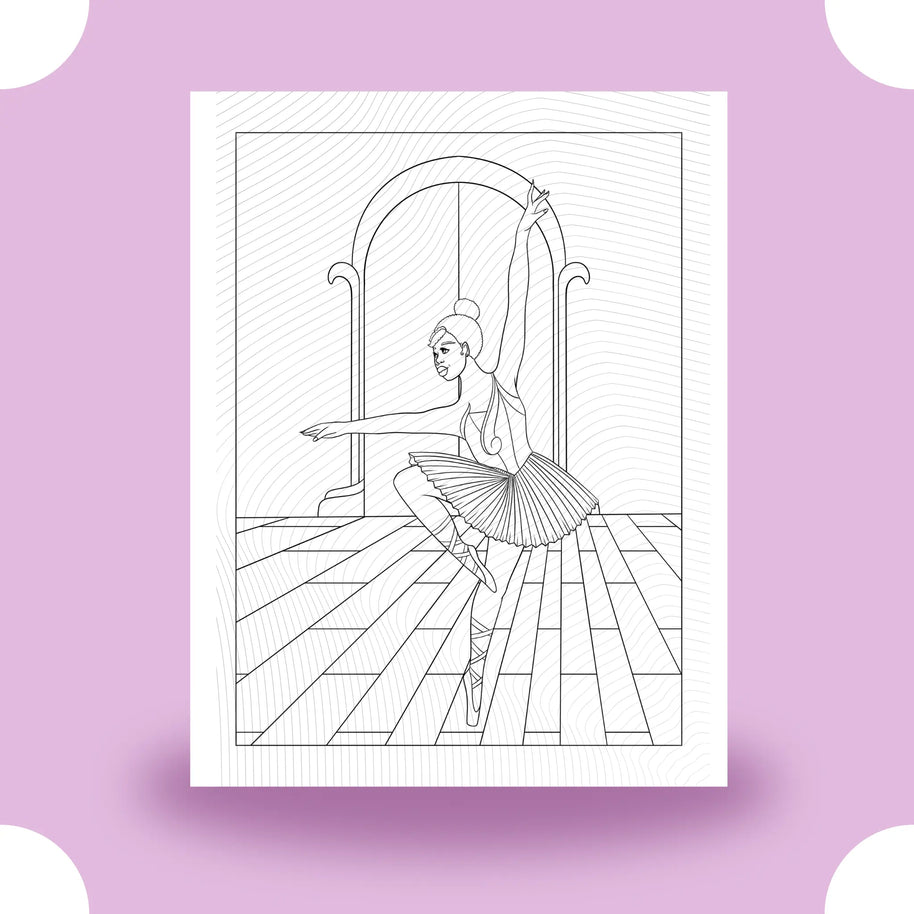 Black Girl Magic Ballerina Coloring Page Dorothy Gilbert