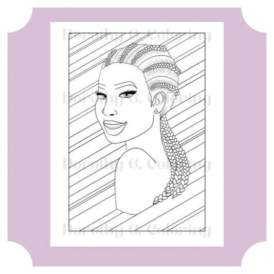 Black Girl Magic Braids Coloring Page Dorothy Gilbert