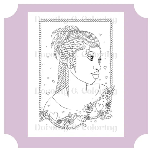 Black Girl Magic Love Coloring Page Dorothy Gilbert