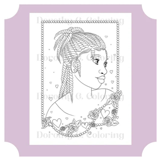 Black Girl Magic Love Coloring Page Dorothy Gilbert