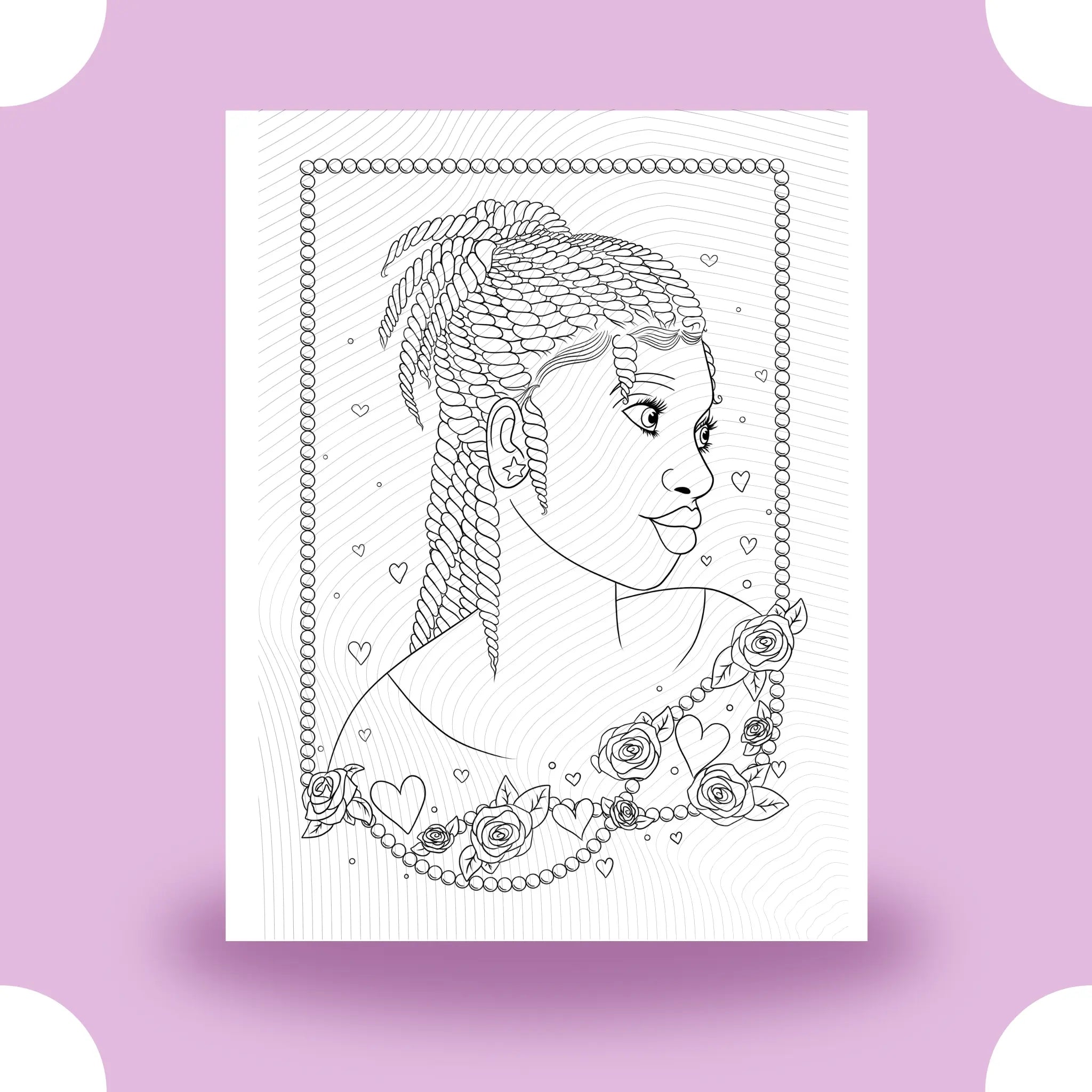 Black Girl Magic Love Coloring Page Dorothy Gilbert