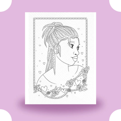 Black Girl Magic Love Coloring Page Dorothy Gilbert