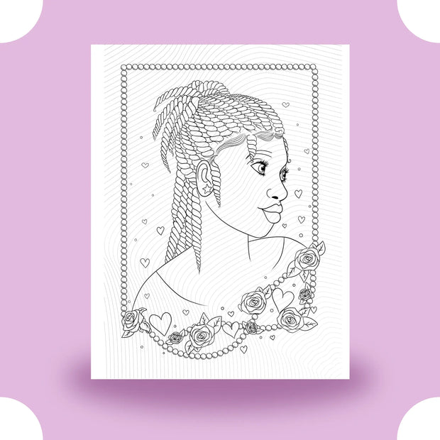 Black Girl Magic Love Coloring Page Dorothy Gilbert