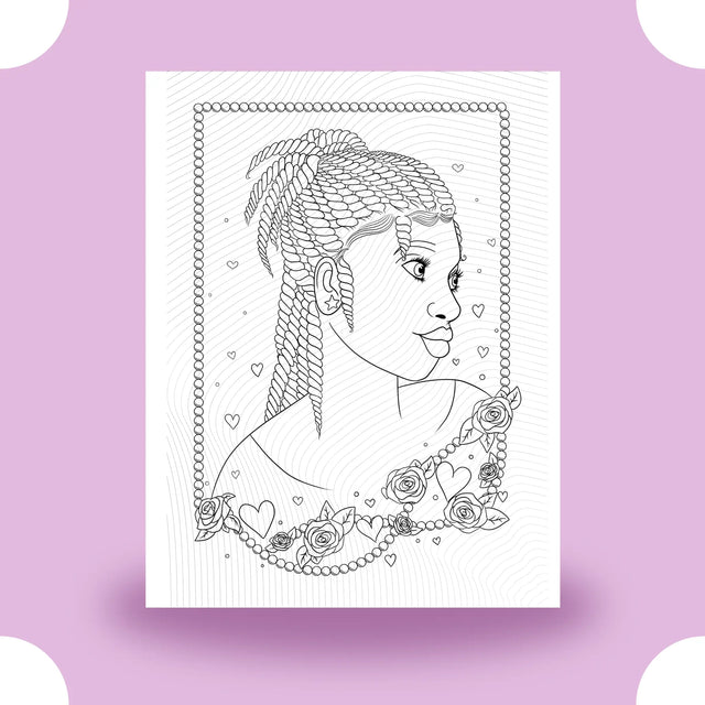 Black Girl Magic Love Coloring Page Dorothy Gilbert