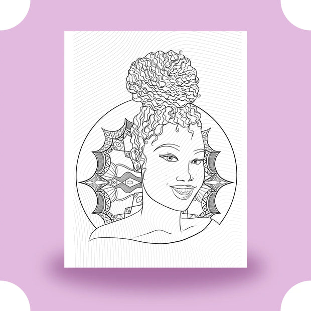 Black Girl Magic Mandala Coloring Page Dorothy Gilbert
