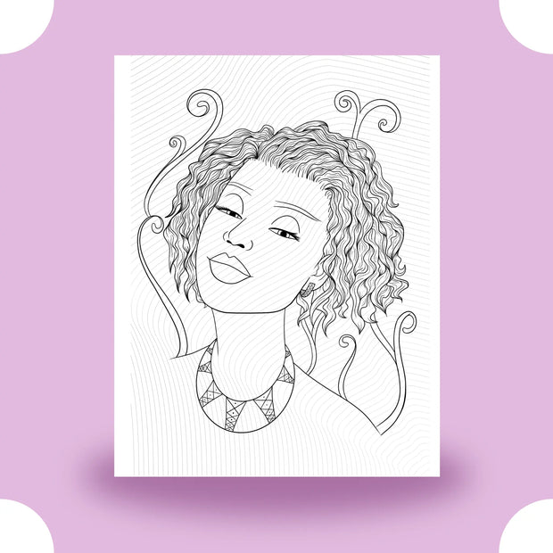 Black Girl Magic Short Hair Coloring Page Dorothy Gilbert