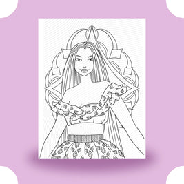 Black Girl Magic Straight Hair Coloring Page Dorothy Gilbert