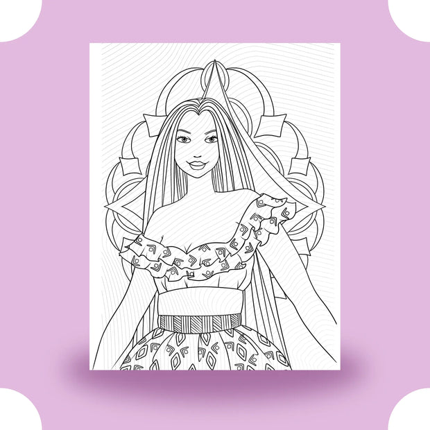 Black Girl Magic Straight Hair Coloring Page Dorothy Gilbert