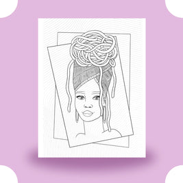 Black Girl Magic with Locs Coloring Page Dorothy Gilbert