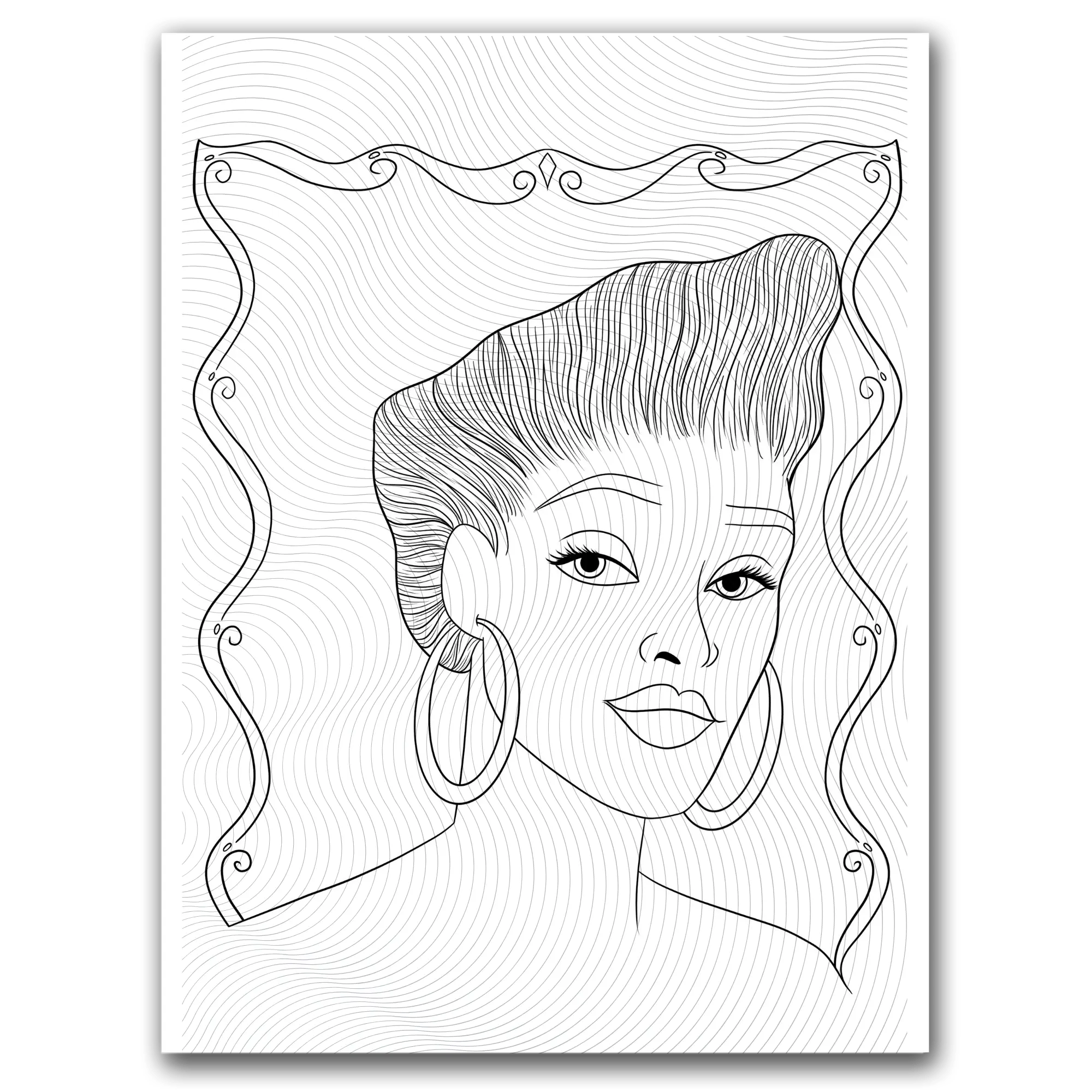 Black Girl Retro Coloring Page Dorothy Gilbert