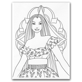 Black Girl Straight Hair Coloring Page Dorothy Gilbert