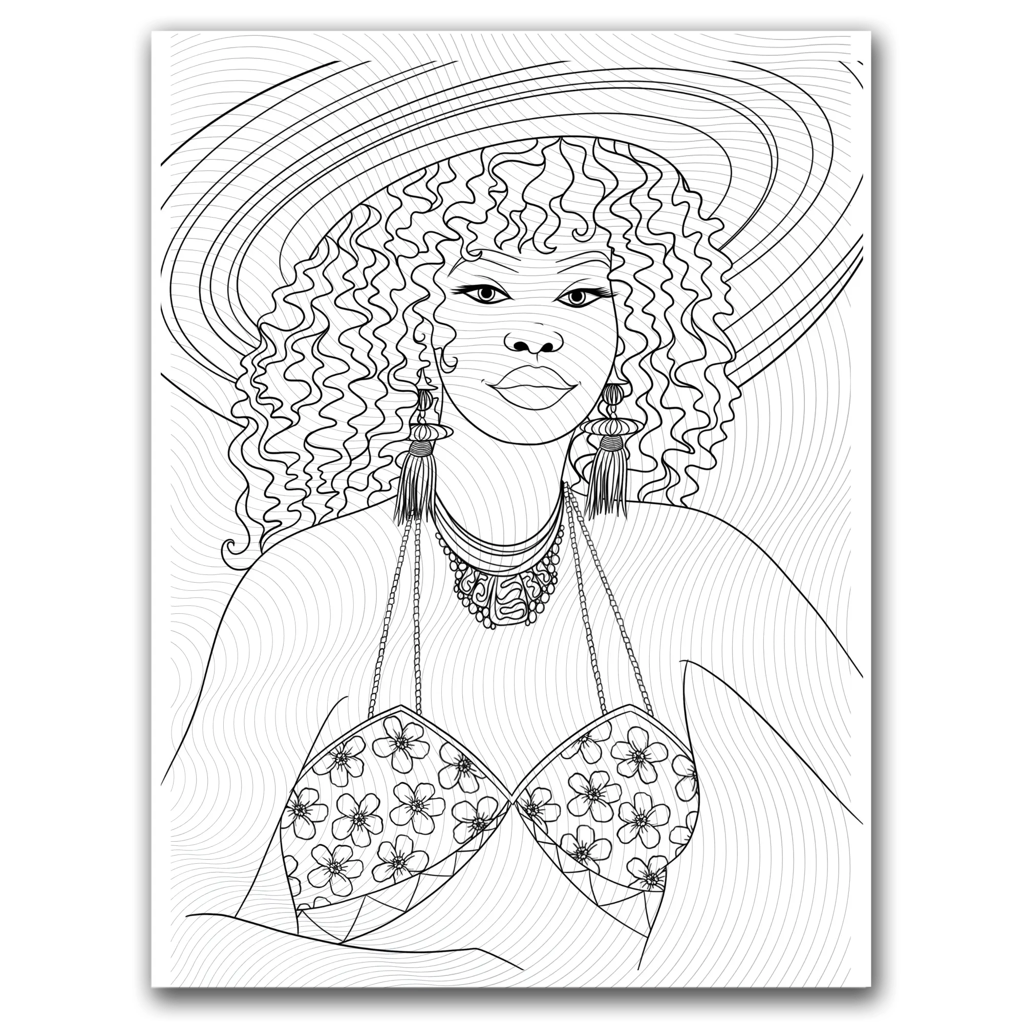 Black Girl Summer Coloring Page Dorothy Gilbert