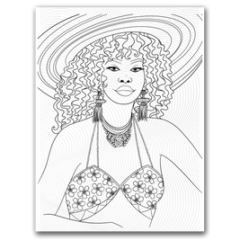 Black Girl Summer Coloring Page Dorothy Gilbert