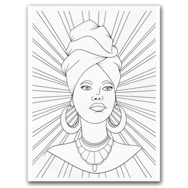 Black Girl Sunburst Coloring Page Dorothy Gilbert