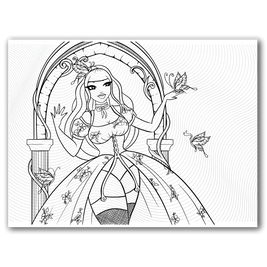 Black Princess Butterfly Coloring Page Dorothy G. Coloring