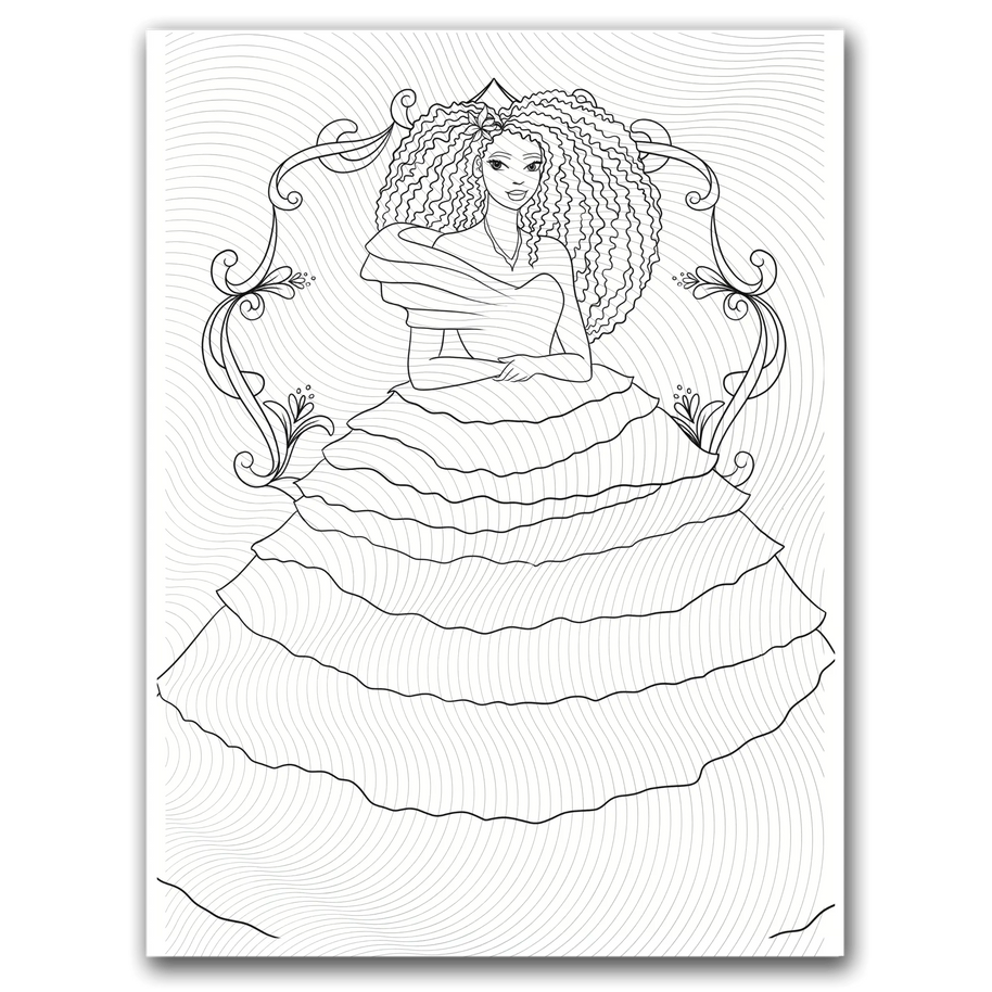 Black Princess Coloring Page Dorothy Gilbert