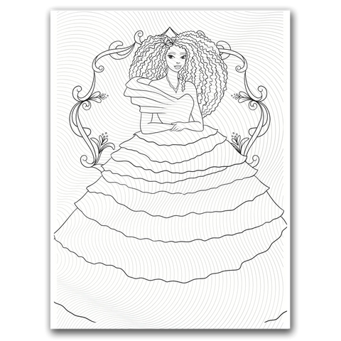 Black Princess Coloring Page Dorothy Gilbert