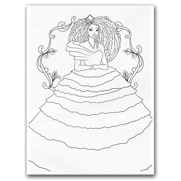 Black Princess Coloring Page Dorothy Gilbert
