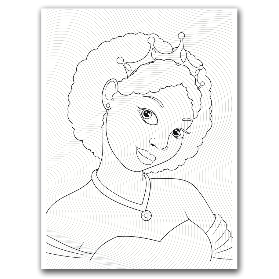 Black Princess Coloring Page Dorothy Gilbert