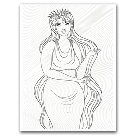 Black Woman Beauty Queen Coloring Page Dorothy Gilbert