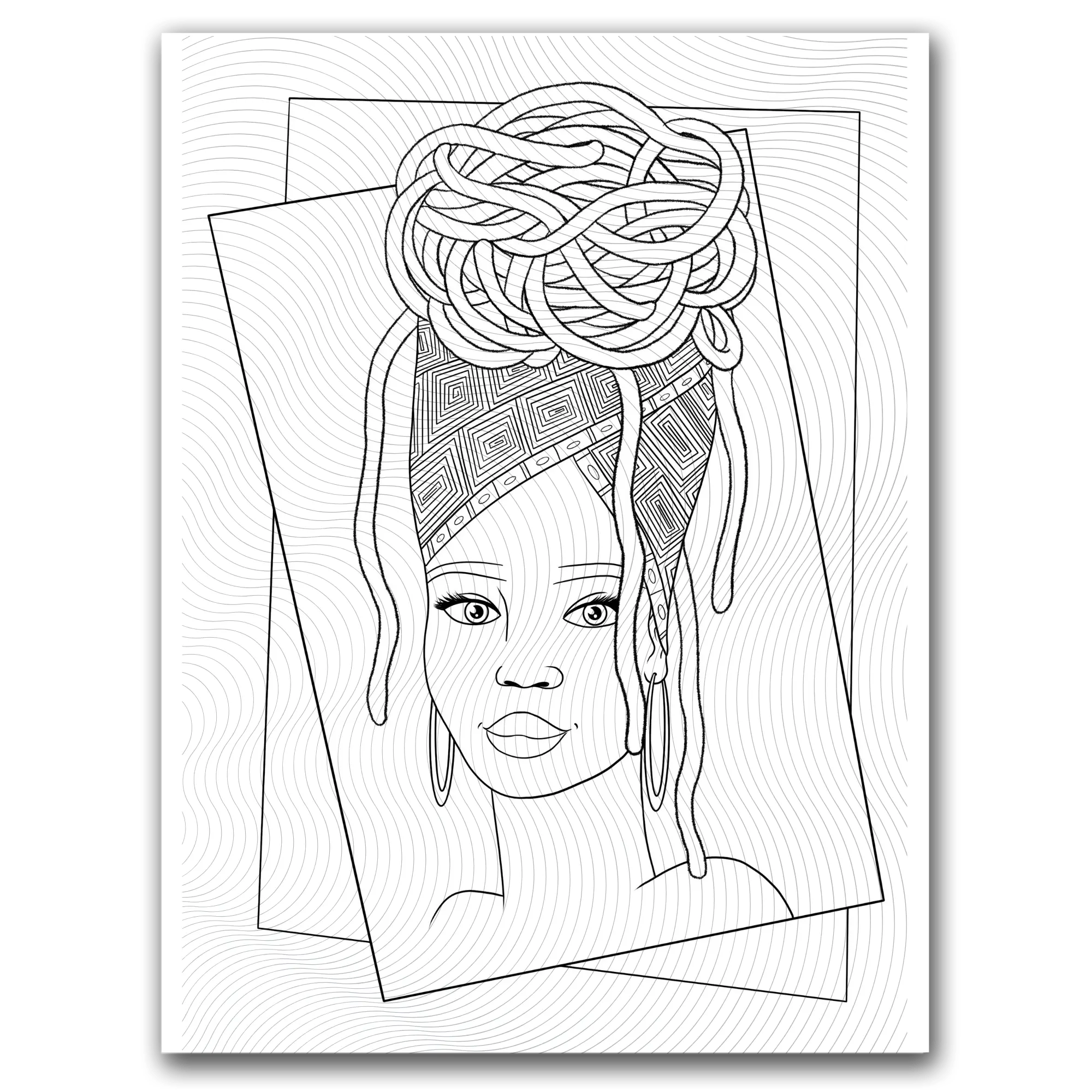 Black Woman Locs Coloring Page Dorothy Gilbert
