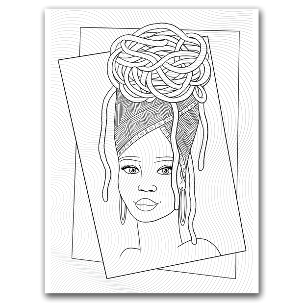 Black Woman Locs Coloring Page Dorothy Gilbert