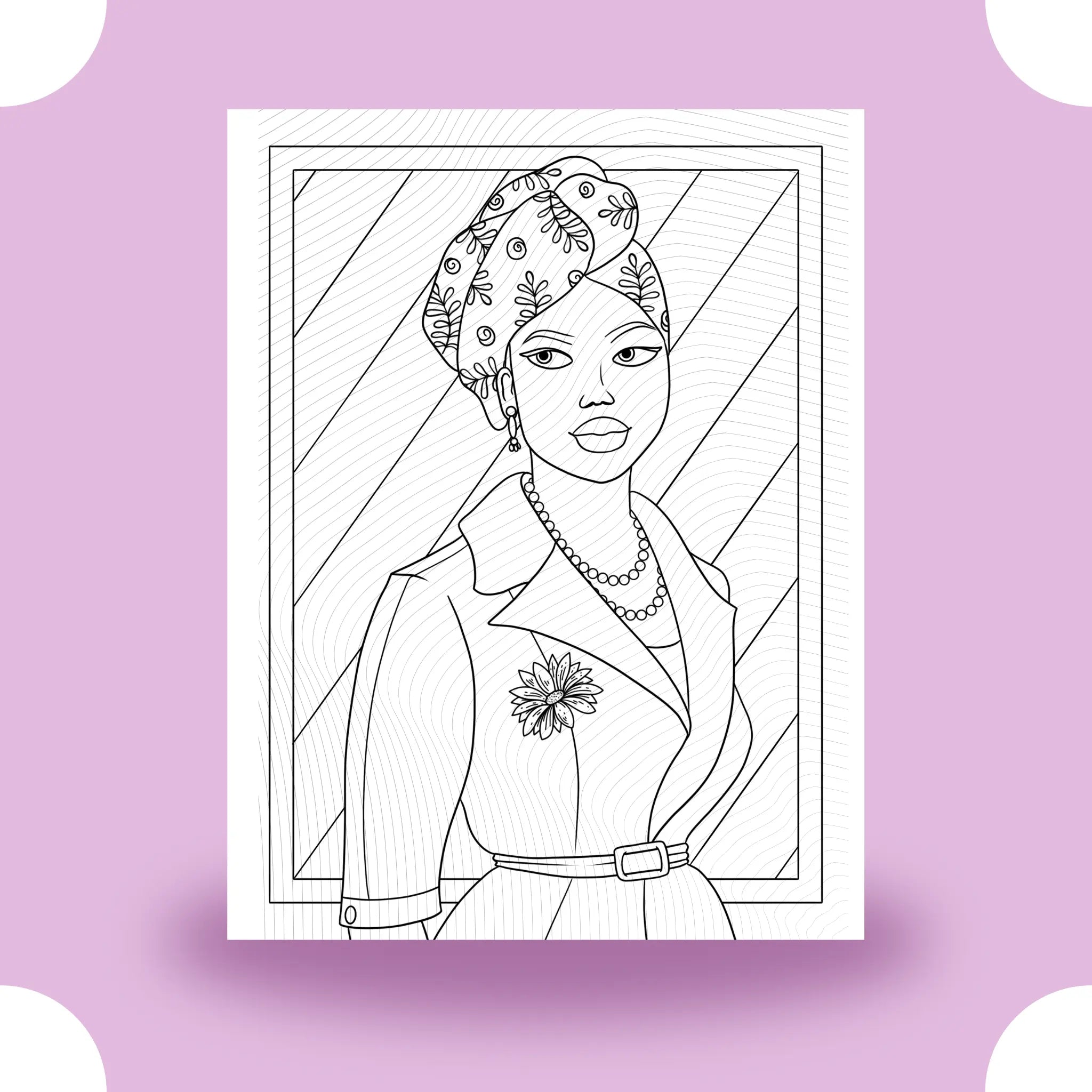 Classy Black Girl Magic Coloring Page Dorothy Gilbert