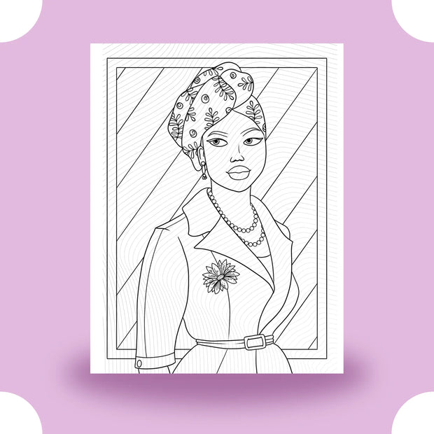 Classy Black Girl Magic Coloring Page Dorothy Gilbert
