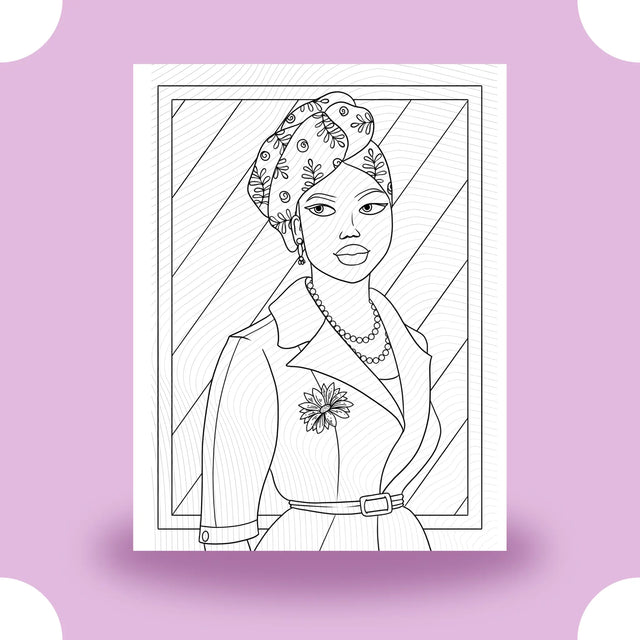 Classy Black Girl Magic Coloring Page Dorothy Gilbert