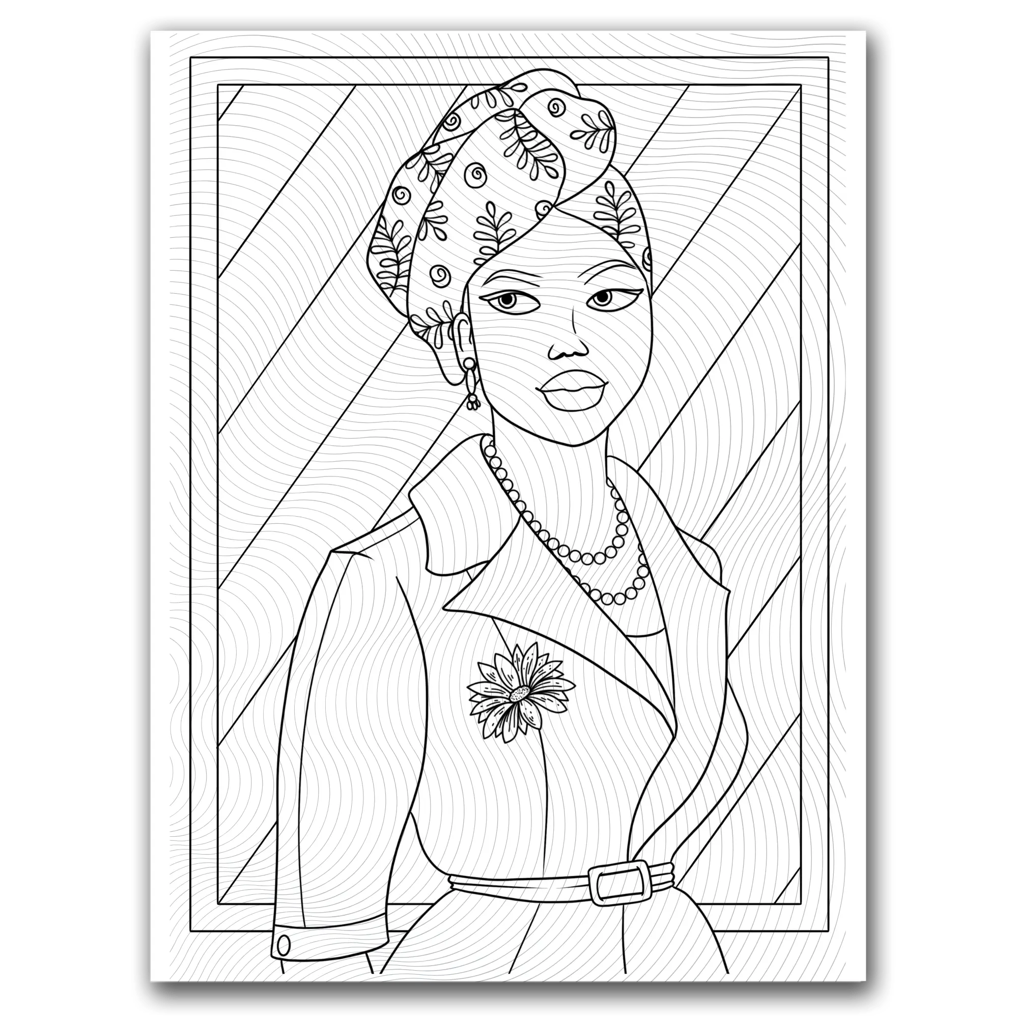 Classy Black Woman Coloring Page Dorothy Gilbert