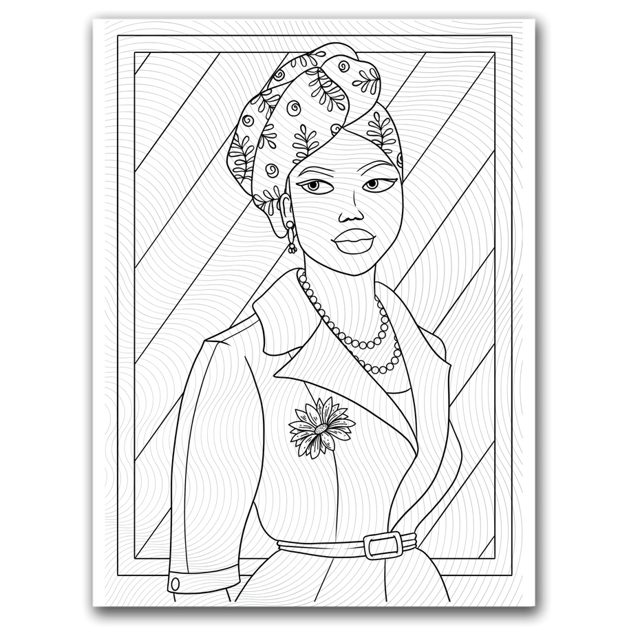 Classy Black Woman Coloring Page Dorothy Gilbert