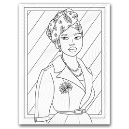 Classy Black Woman Coloring Page Dorothy Gilbert